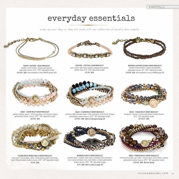 Chloe and Isabel Bead and Chain multi-wrap bracelet - Picture 7 of 7